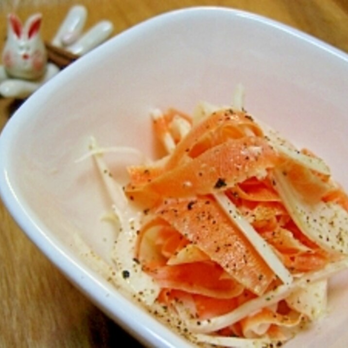 ピーラー人参のサラダ レシピ 作り方 By くりくり母 楽天レシピ